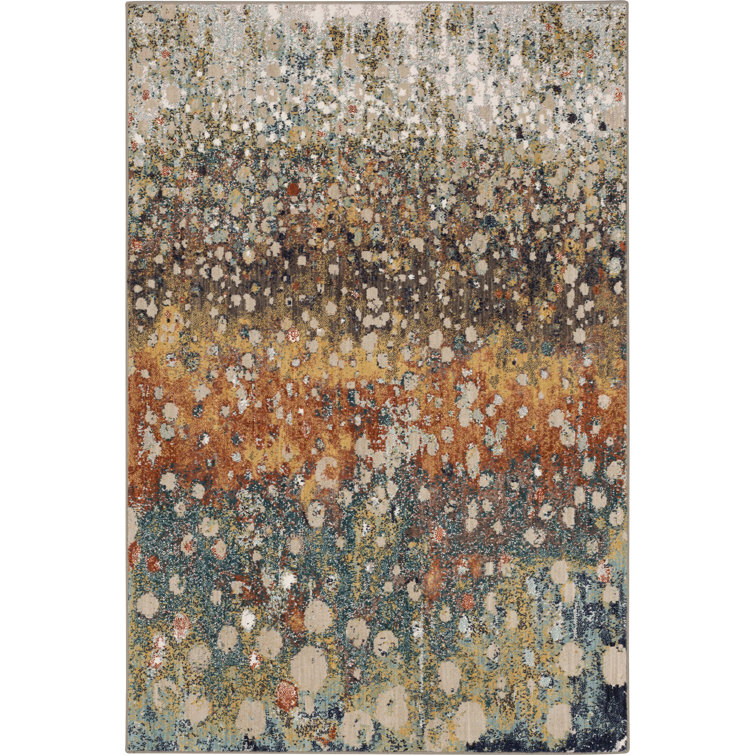 Karastan Torrent Abstract Rose Gold/Gray Area Rug & Reviews Wayfair